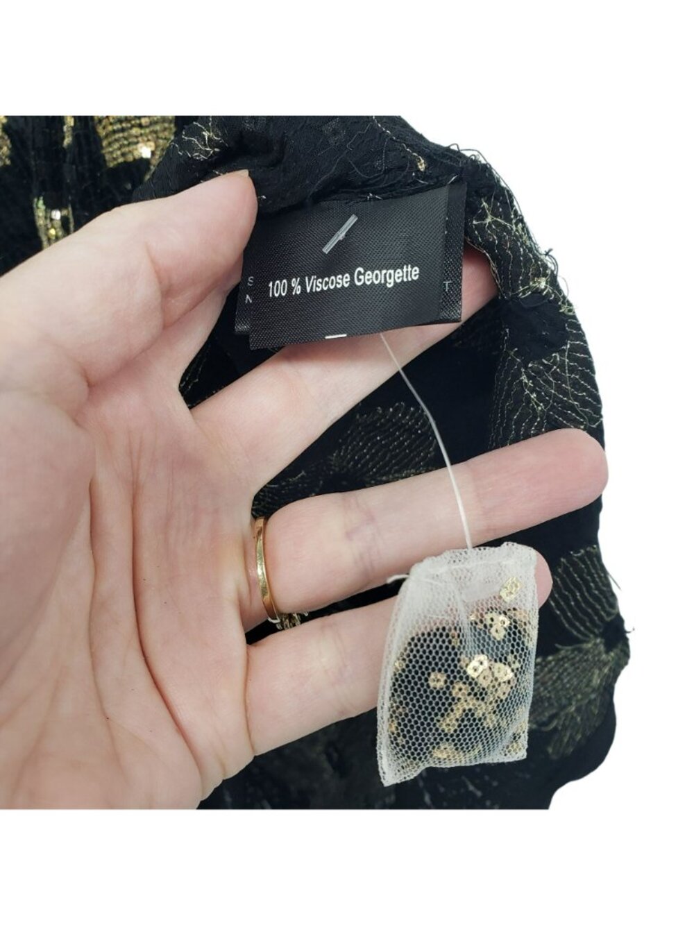 Ashish $2000 Black Gold Floral Sequin Mini Dress 90s Slip Dress Annies Ibiza - Picture 7 of 16